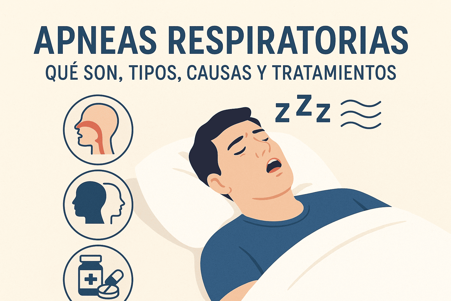 Apneas respiratorias: qué son, tipos, causas y tratamientos
